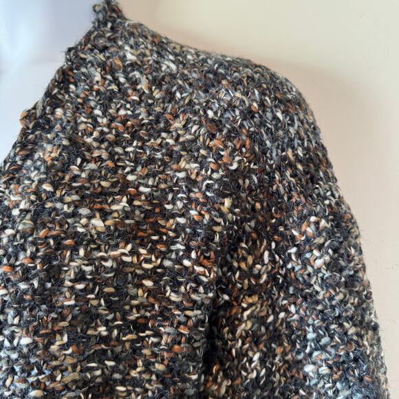 Maurices Womens Sz S Open Cardigan Oversized 3/4 Sleeve Hanky Hem Crochet Boho - Picture 6 of 10